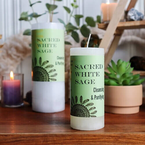 Sacred White Sage Candle - Yatzuri Shop