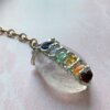 Clear Quartz Worry Stone Chakra Pendulum