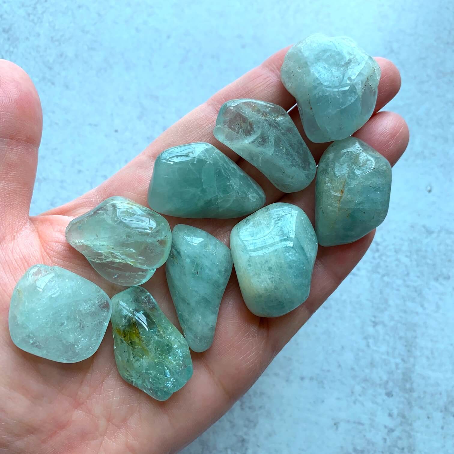 Aquamarine Crystals Aquamarine Tumbled Gemstones Tumbled Stones