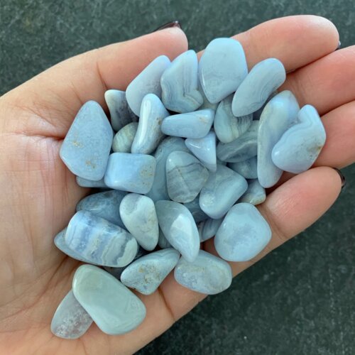 Blue Lace Agate Tumbled Stone Yatzuri