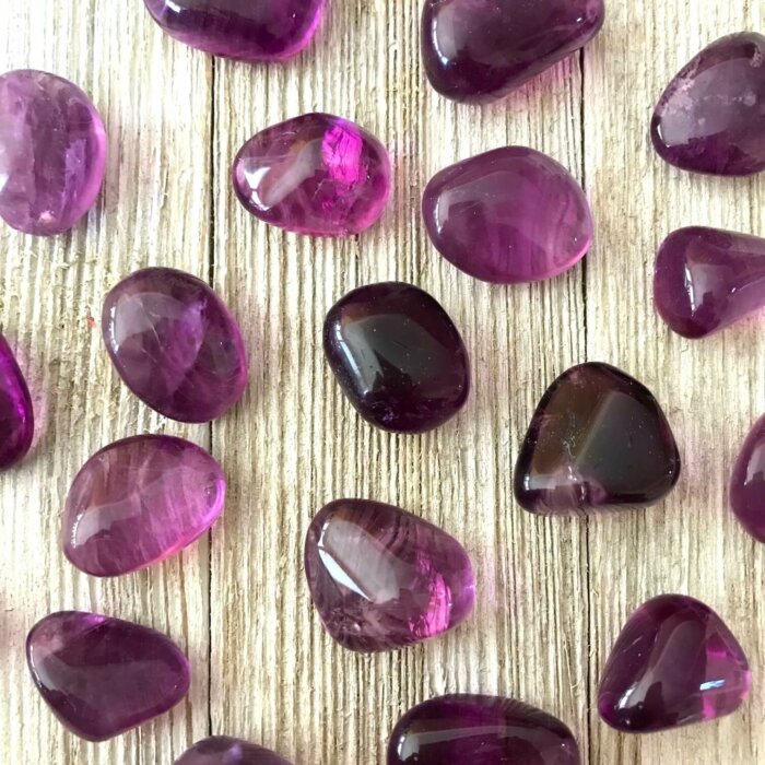 Purple Fluorite Tumbled Stone Yatzuri