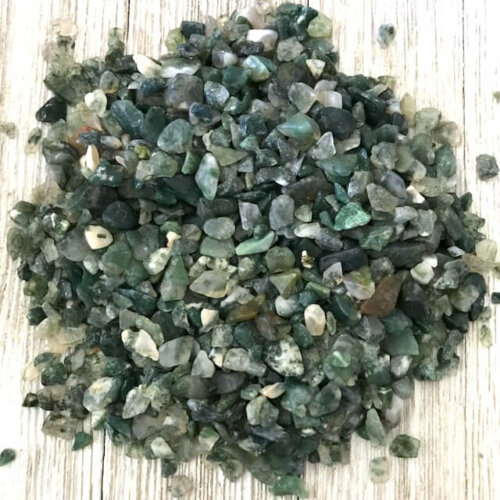 Moss Agate Gemstone Chips Yatzuri