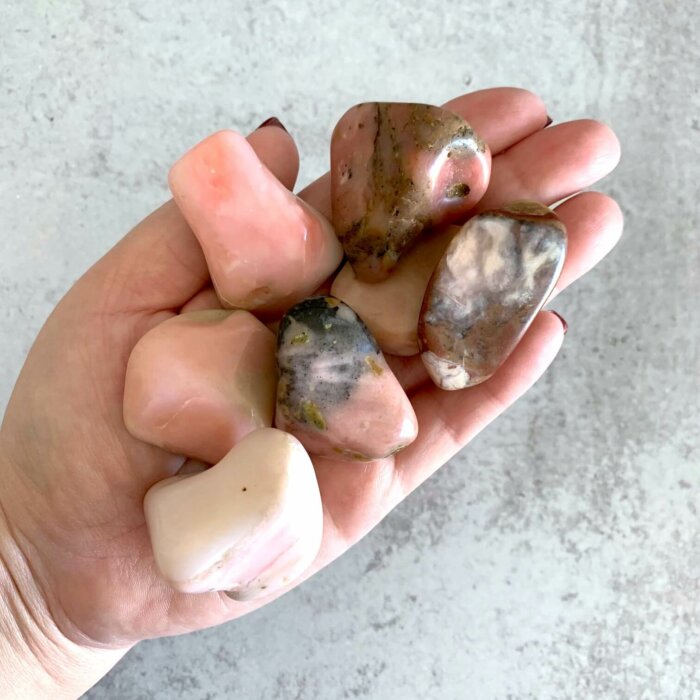 Pink Opal Tumbled Stones Yatzuri Shop