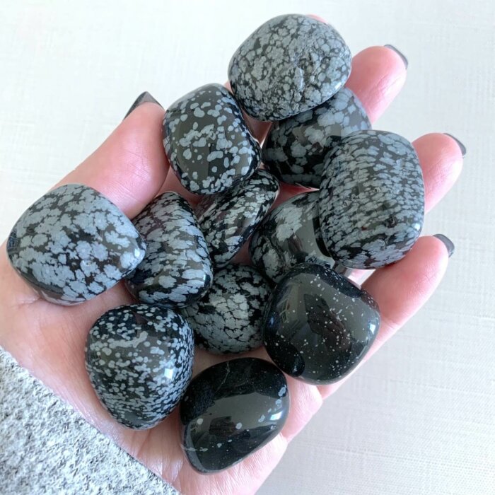 Snowflake Obsidian Tumbled Stone Yatzuri Shop