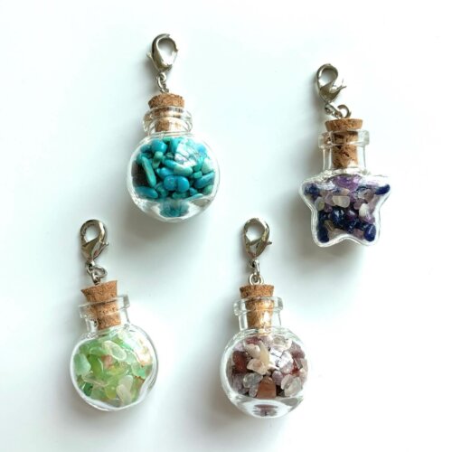 Gemstone Chip Talisman Bottle Necklaces Yatzuri Shop