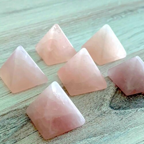 1 inch Rose Quartz Pyramids Yatzuri Shop