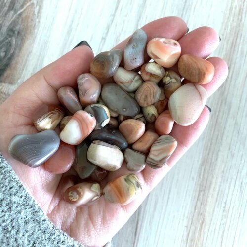 Pink Botswana Agate Tumbled Stone Yatzuri Shop