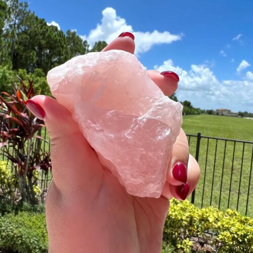 Rough Rose Quartz Crystal - No. 795 - Yatzuri Shop