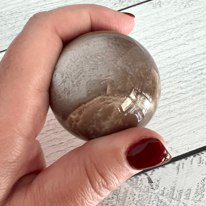 Sunstone Moonstone Sphere - No. 372 - Yatzuri Shop