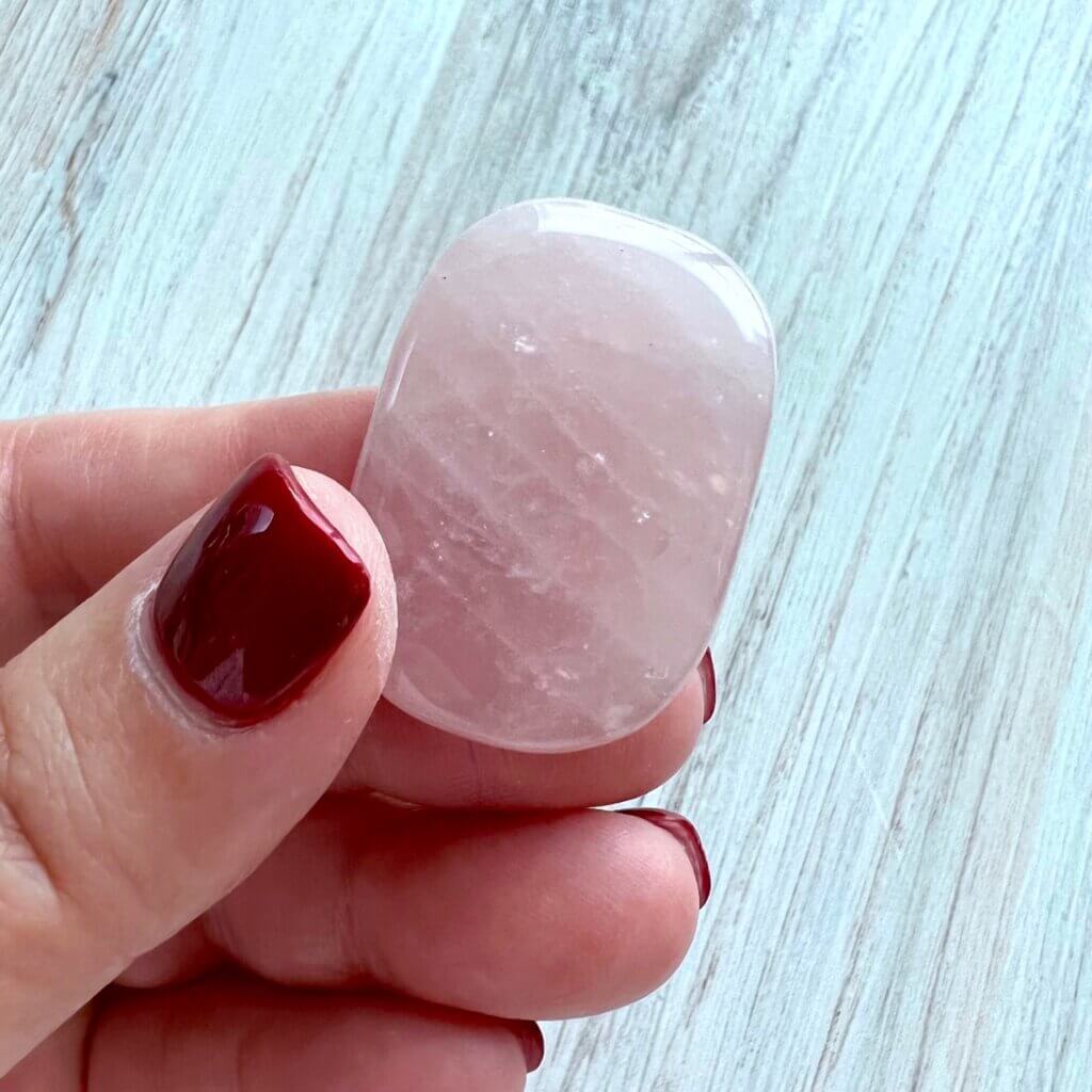 Rose Quartz Worry Stone No 305 Yatzuri