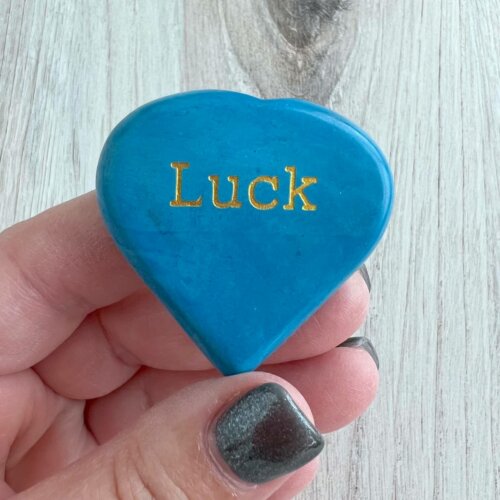 Blue Howlite Luck Heart - No. 82 - Yatzuri Shop