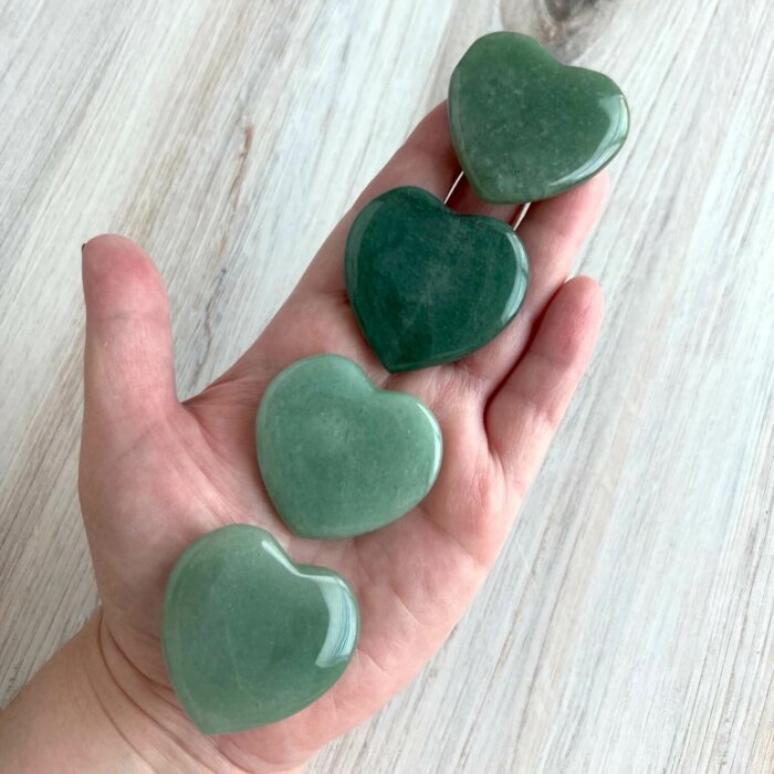 Green Aventurine Hearts - No. 163 - Yatzuri Shop