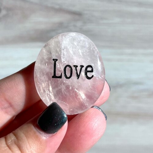 Love Rose Quartz Worry Stone - No. 82 - Yatzuri Shop
