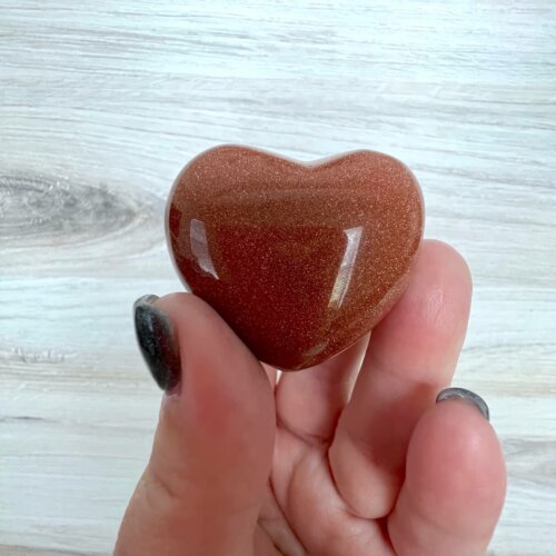Red Goldstone Heart - No. 130 - Yatzuri Shop