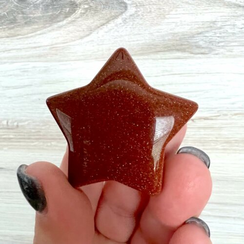 Red Goldstone Star (Large) - No. 105 - Yatzuri Shop