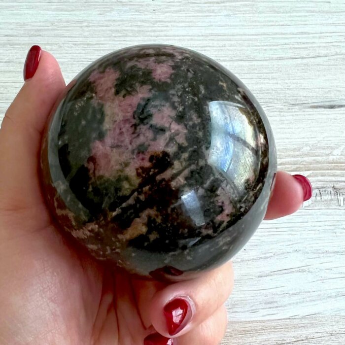 Rhodonite Sphere - No. 80 - Yatzuri Shop