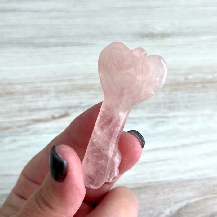 Rose Quartz Heart Key - No. 494 - Yatzuri Online Shop