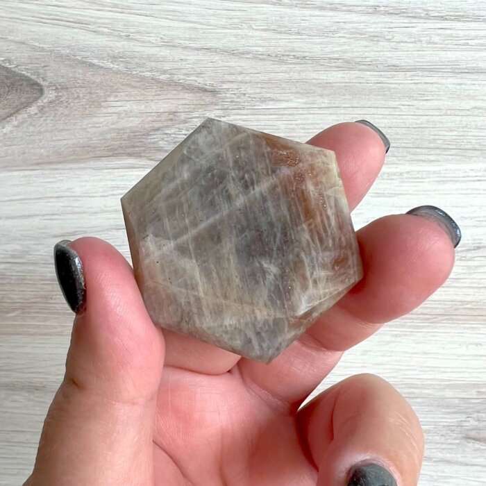 Sunstone Moonstone Hexagon - No. 480 - Yatzuri Online Shop