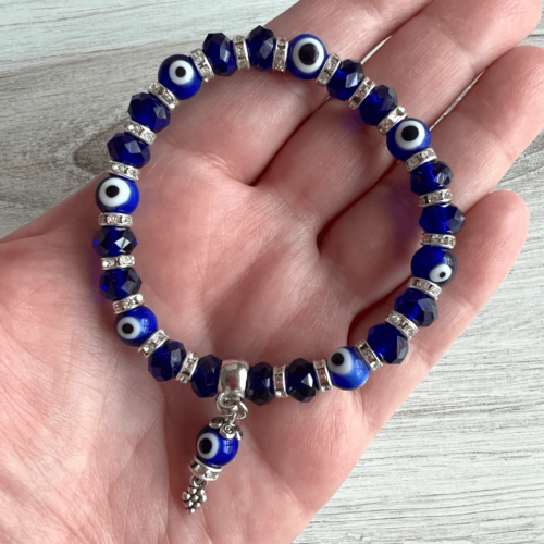 Dark Blue Evil Eye Bracelet - No. 111 - Yatzuri Shop
