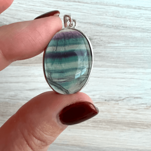 Rainbow Fluorite Pendant - No. 165 - Yatzuri Shop