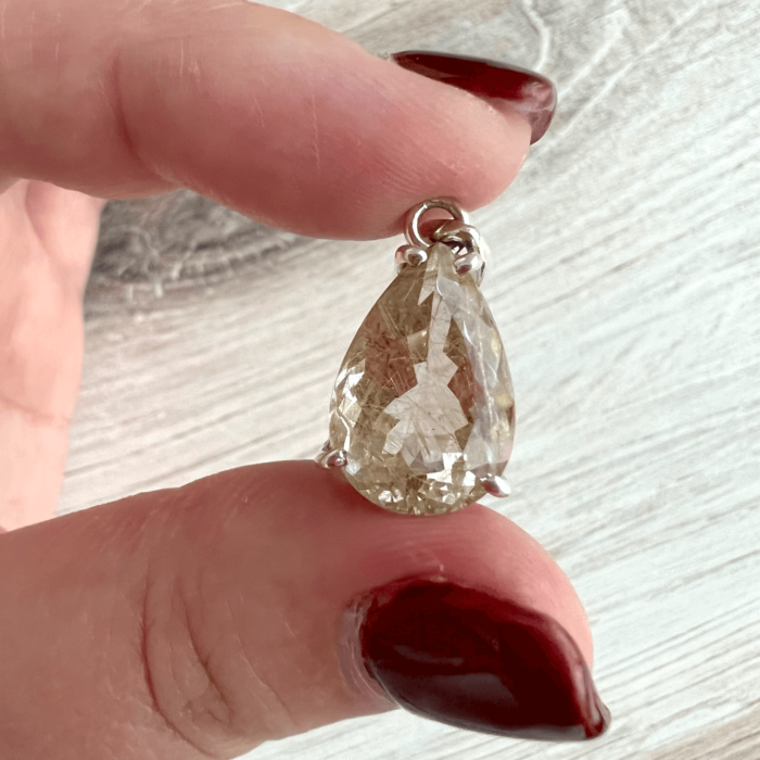 Rutilated Quartz Pendant - No. 360 - Yatzuri Shop