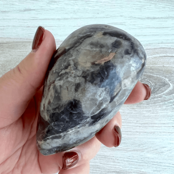 Silverleaf Lepidolite Palm Stone - No. 305 - Yatzuri