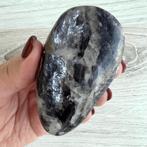 Silverleaf Lepidolite Palm Stone - No. 305 - Yatzuri Shop