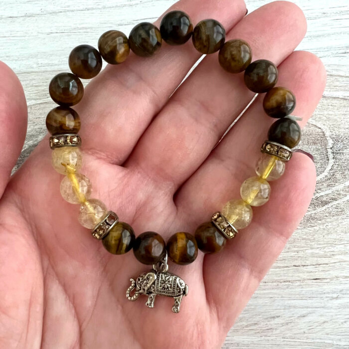 Tiger Eye & Rutilated Quartz - No. 105 - Yatzuri Shop