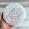 Zodiac Round Selenite Charging Plate - No. 1028 - Yatzuri Shop