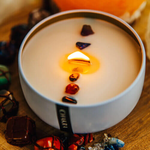 Chakra Balance 6.5oz Wooden Wick Candle - Yatzuri Shop