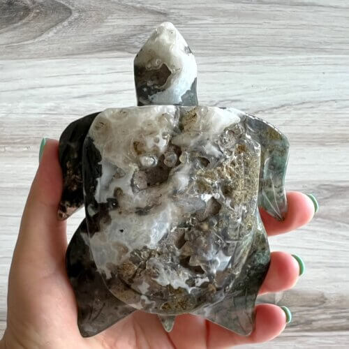 Moss Agate Turtle - No. 526 Yatzuri