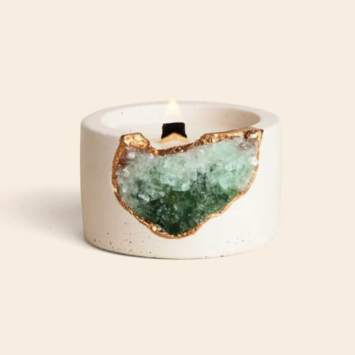 Verde Geode Candle - Yatzuri Shop