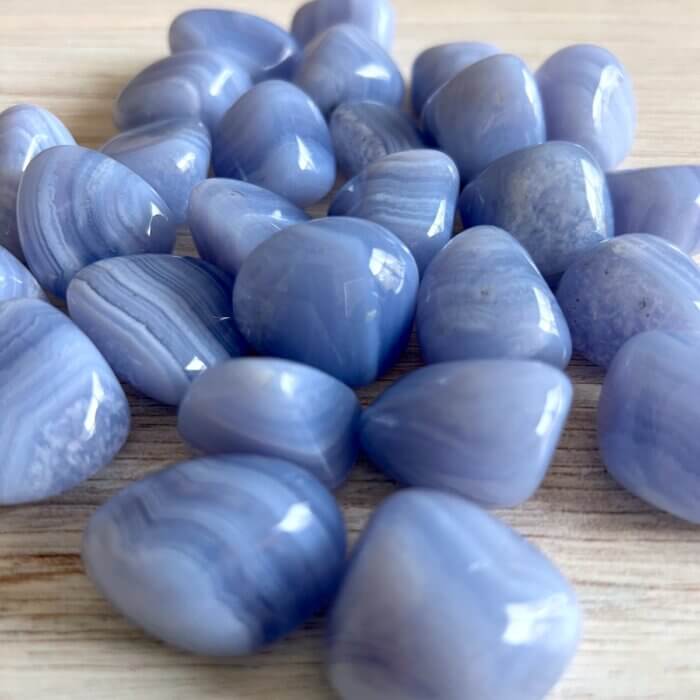 Blue Lace Agate Tumbleds - No. 272 - Yatzuri Shop