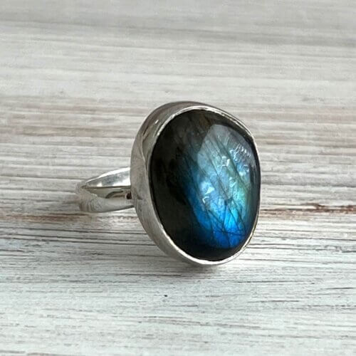 Labradorite Ring - No. 90 - Yatzuri Shop